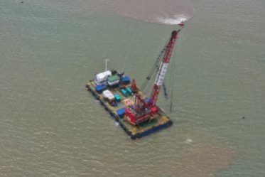 Silt removal works