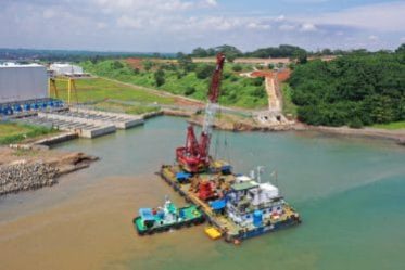 Outfall scour protection rock